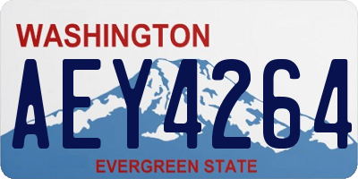 WA license plate AEY4264