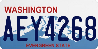 WA license plate AEY4268