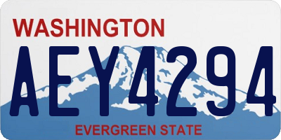 WA license plate AEY4294