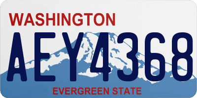 WA license plate AEY4368