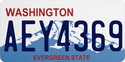 WA license plate AEY4369