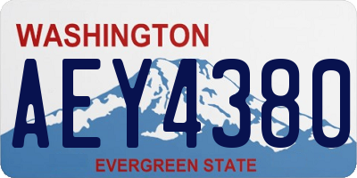 WA license plate AEY4380
