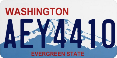 WA license plate AEY4410