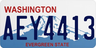 WA license plate AEY4413