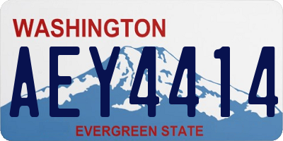 WA license plate AEY4414