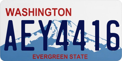 WA license plate AEY4416