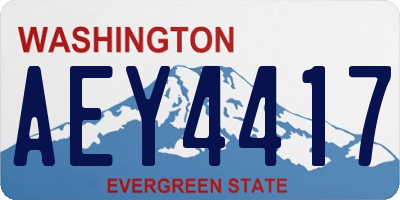WA license plate AEY4417