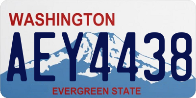 WA license plate AEY4438