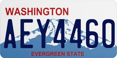 WA license plate AEY4460
