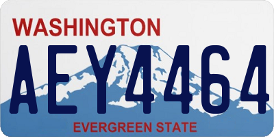 WA license plate AEY4464