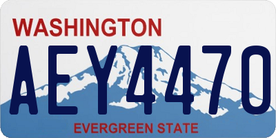 WA license plate AEY4470