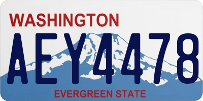 WA license plate AEY4478