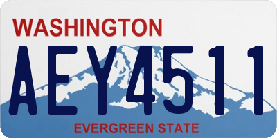 WA license plate AEY4511