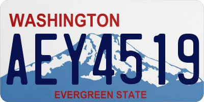 WA license plate AEY4519