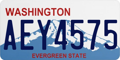 WA license plate AEY4575