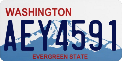 WA license plate AEY4591