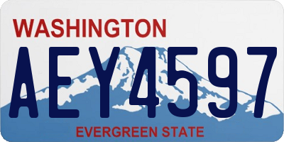 WA license plate AEY4597