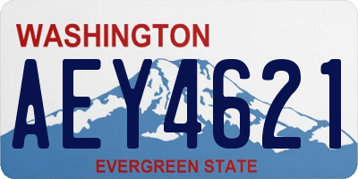 WA license plate AEY4621
