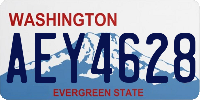 WA license plate AEY4628
