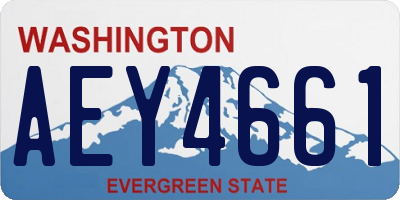 WA license plate AEY4661