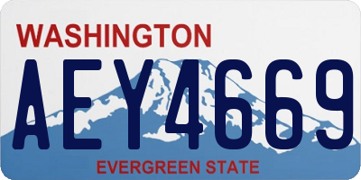WA license plate AEY4669