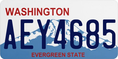 WA license plate AEY4685