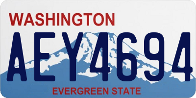 WA license plate AEY4694