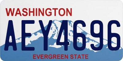 WA license plate AEY4696