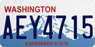 WA license plate AEY4715