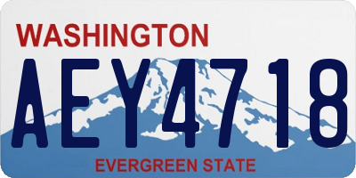 WA license plate AEY4718