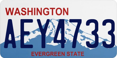 WA license plate AEY4733
