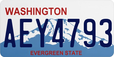 WA license plate AEY4793