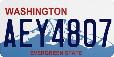 WA license plate AEY4807