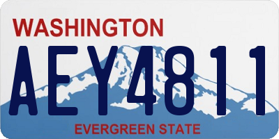 WA license plate AEY4811