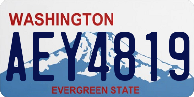 WA license plate AEY4819