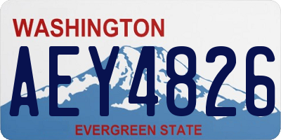 WA license plate AEY4826