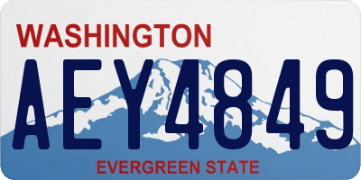 WA license plate AEY4849