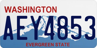 WA license plate AEY4853