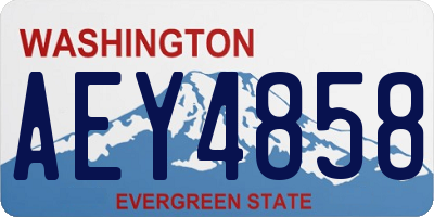 WA license plate AEY4858