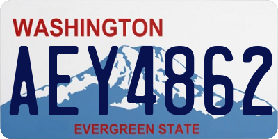 WA license plate AEY4862