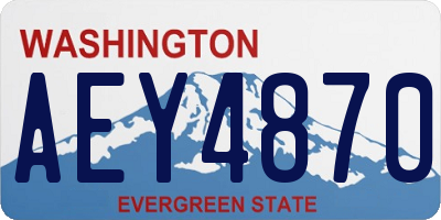 WA license plate AEY4870