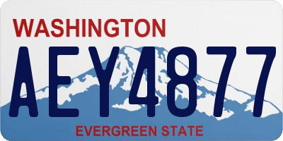 WA license plate AEY4877