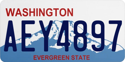 WA license plate AEY4897