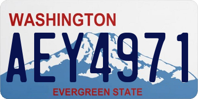 WA license plate AEY4971
