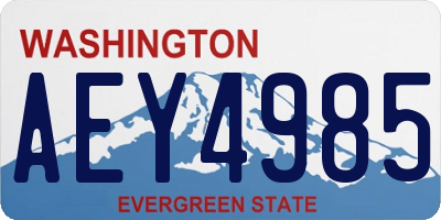 WA license plate AEY4985