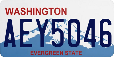 WA license plate AEY5046