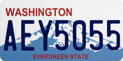 WA license plate AEY5055