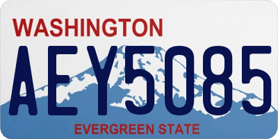WA license plate AEY5085
