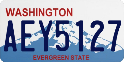 WA license plate AEY5127