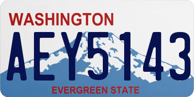 WA license plate AEY5143